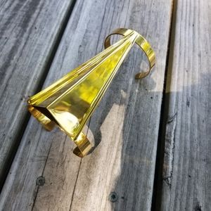 Scifi Designer big brass cuff bracelet spa…